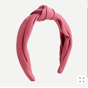 J. Crew Pink Satin Knotted Headband